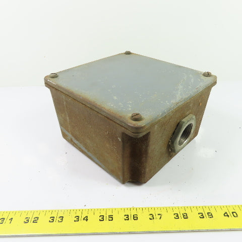 Electric Motor Cast Iron Conduit Terminal Box Cover 6.75" x 6.75"