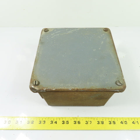 Electric Motor Cast Iron Conduit Terminal Box Cover 6.75" x 6.75"