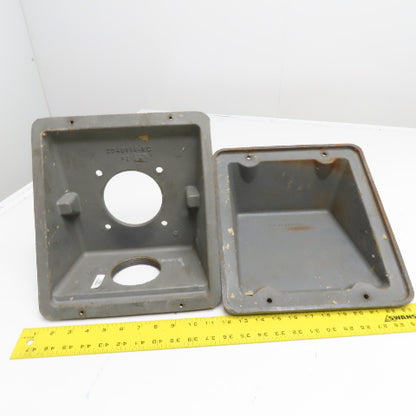US Motors Cast Iron Electric Motor Terminal Box & Cover 12" x 12-1/2"