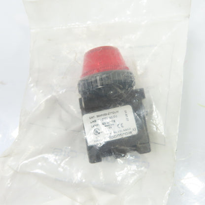 C3 Controls 30MV20-277DLW-PLLRD White LED Red Lens Indicator Light 20-277V AC/DC