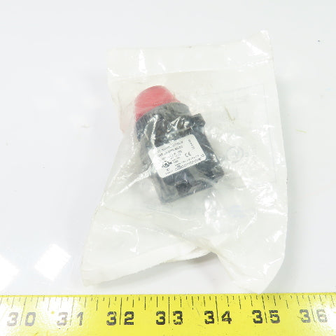 C3 Controls 30MV20-277DLW-PLLRD White LED Red Lens Indicator Light 20-277V AC/DC