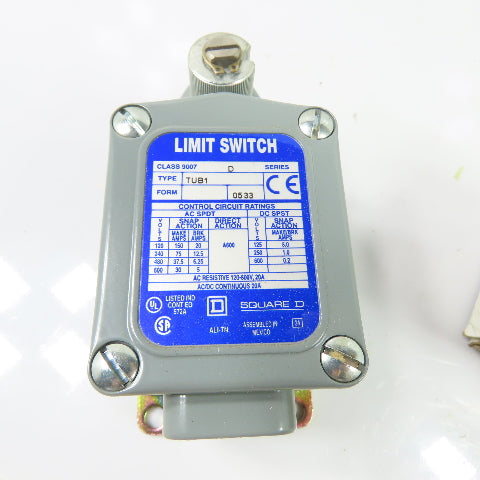 Square D 9007TUB1 Heavy Duty Position Limit Switch Universal 120-600VAC 20A NEW