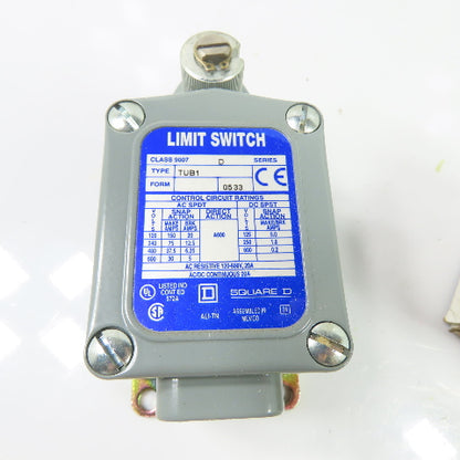 Square D 9007TUB1 Heavy Duty Position Limit Switch Universal 120-600VAC 20A NEW