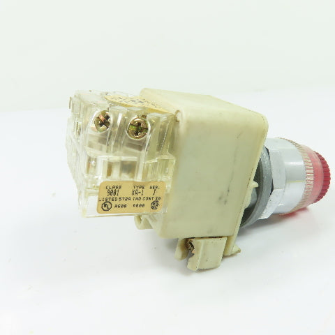 Square D 9001-KM1 Class 9001 Type KM1 Ser H Illuminated Push Button Switch Base