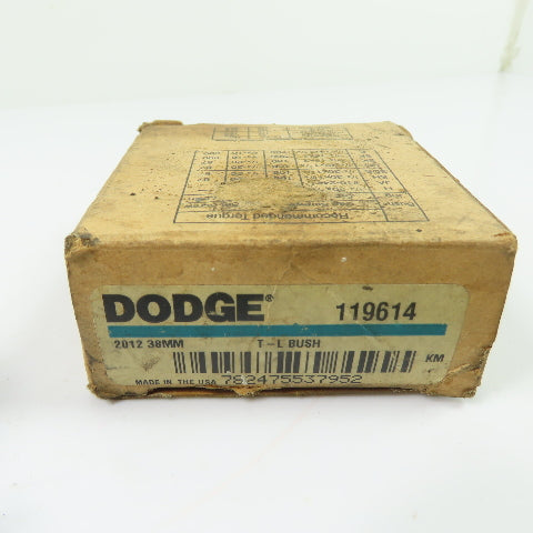 Dodge 119614 2012 38MM Taper-Lock Bushing 38mm Bore NEW