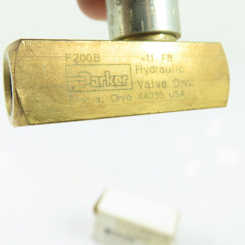 Parker F200B Metered Flow Control Valve 2000 PSI 3 GPM NEW