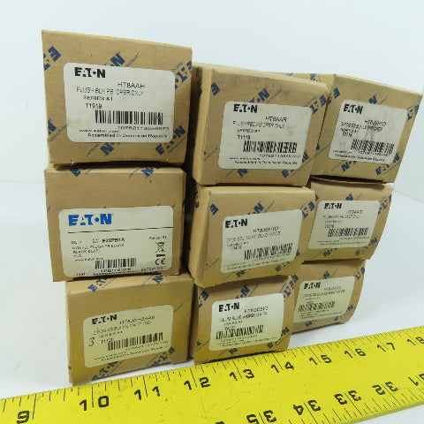 Eaton HT8AAH Assorted Pushbutton Operators & Selector Switches Lot of 9