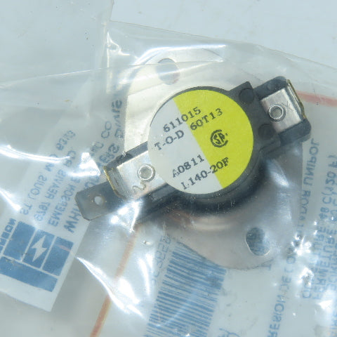White-Rodgers 3L03-141 S.P.D.T. Snap Disc Thermostat 60T13 140F Open 120F Close