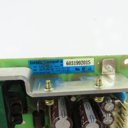 Cosel 603199201S LDC60F-2 Switching Power Supply 100-240VAC Input 15v Out