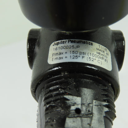 Jupiter Pneumatics 1610025JP Pneumatic Pressure Regulator 150 psi Max 1/4" NPT