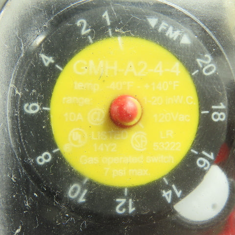 Dungs GMH-A2-4-4 Gas Pressure Switch 1-20 inW.C. 7 psi Max NEMA 4
