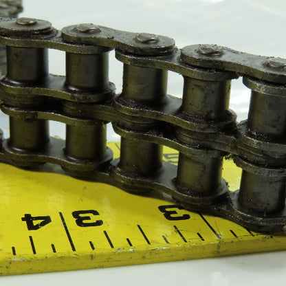 EK08B-2 1/2" Pitch Double Strand Riveted Roller Chain 10'