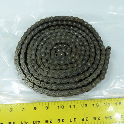 EK08B-2 1/2" Pitch Double Strand Riveted Roller Chain 10'
