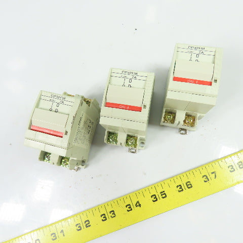 Fuji CP32F-M007 CP32FM/7 Circuit Protectors 2-Pole 7A 240VAC 120VDC Lot Of 3