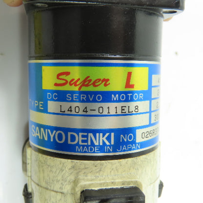 Sanyo Denki L404-011EL8 Super L DC Servo Motor 24V 40W 3000RPM