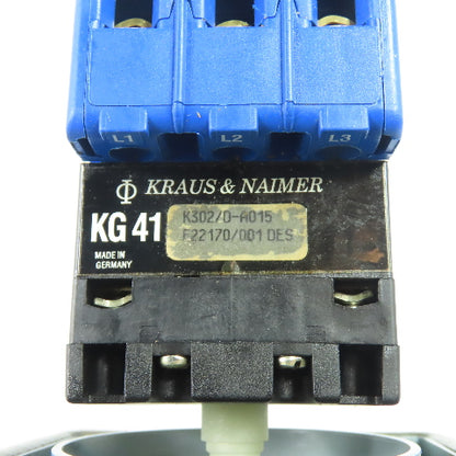 Kraus & Naimer KG 41 40A 600V 3 Pole Rotary Disconnect Switch