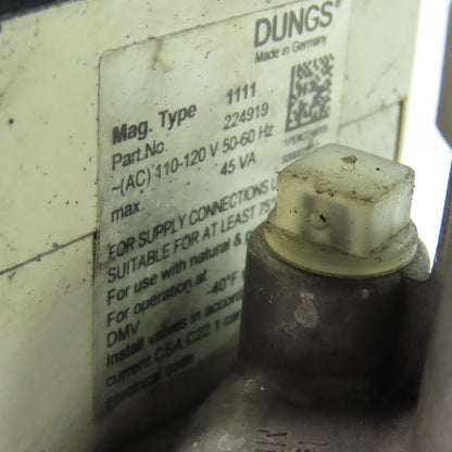 Dungs 224919 DMV-D 701/602 Gas Shut Off Safety Valve 7PSI Max