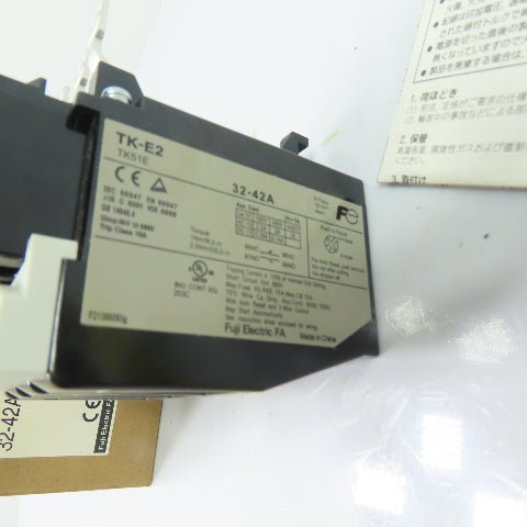 Fuji TK51EW-I TK-E2 Thermal Overload Relay 32-42A 3-Pole