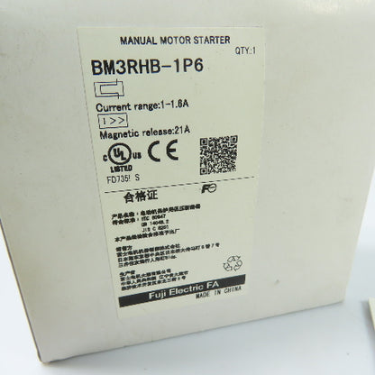 Fuji Electric BM3RHB-1P6 1-1.6A Manual Motor Starter 690V NEW