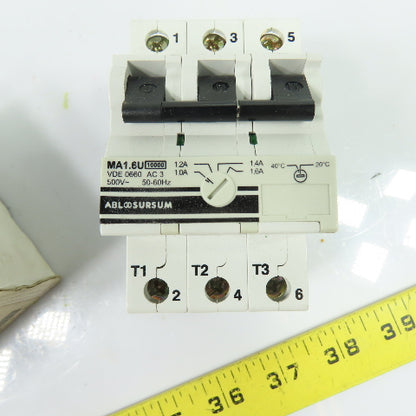 Altech MA1.6U 15.906U Motor Protector Circuit Breaker 1.0-1.6A 480Y/277VAC 3Pole