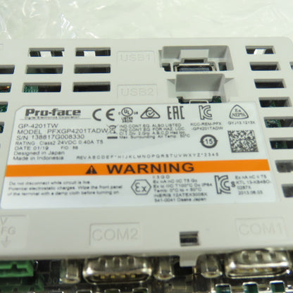 Pro-face PFXGP4201TADW GP-4201TW Operator Touchscreen Panel HMI 24VDC 0.40A