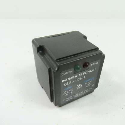 Warner Electric CBC-801-1 Clutch/Brake Control 115VAC Input 90VDC Output 1.25A
