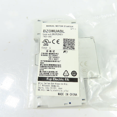 Fuji Electric FA 6120 BZOWUABL Manual Motor Starter Auxiliary Contact Block NEW