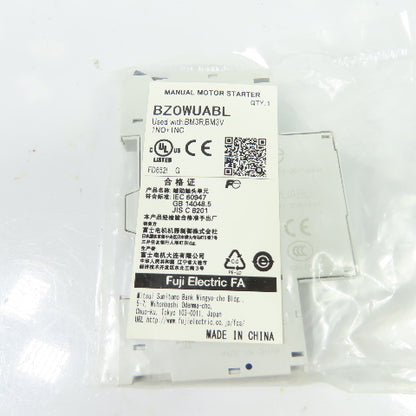 Fuji Electric FA 6120 BZOWUABL Manual Motor Starter Auxiliary Contact Block NEW