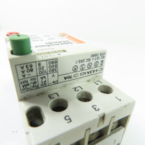 Sprecher + Schuh KTA 3-25 Manual Motor Starter Protector 4-6.3A 600V