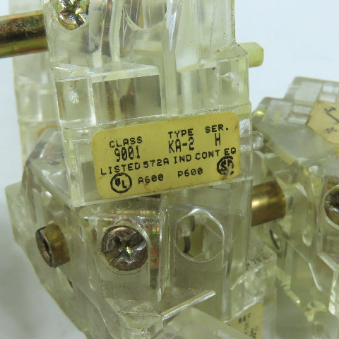 Square D 9001 KA-2 Class 9001 Control Block Elements 600V Lot of 7