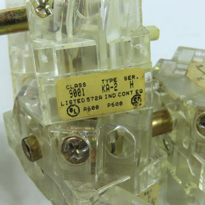 Square D 9001 KA-2 Class 9001 Control Block Elements 600V Lot of 7
