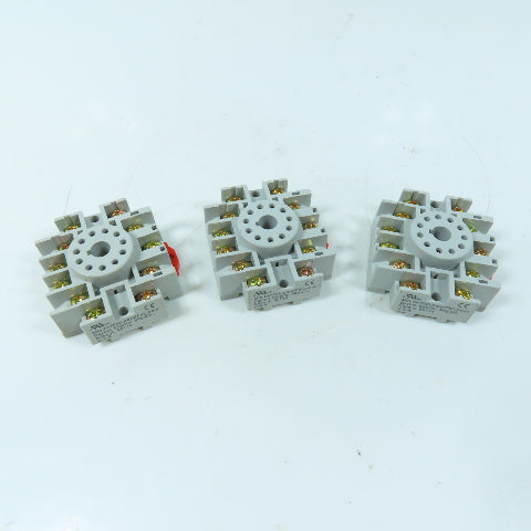 Dayton 6X156M 11-Pin Relay Sockets 300V 15A 600V 5A Lot of 3