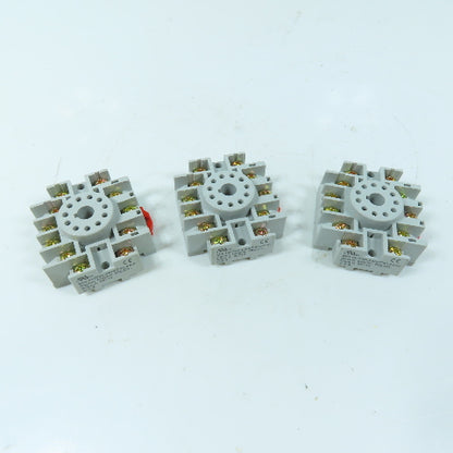 Dayton 6X156M 11-Pin Relay Sockets 300V 15A 600V 5A Lot of 3