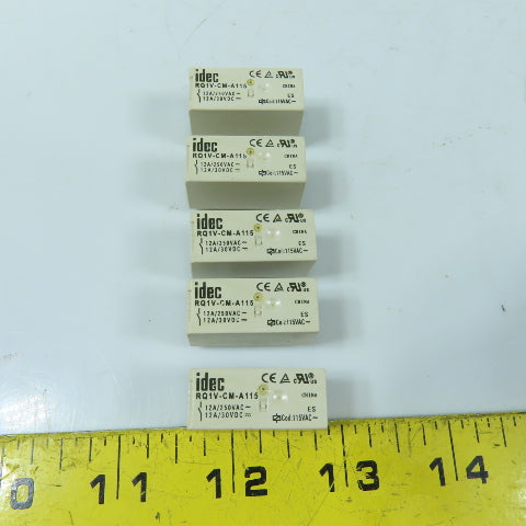 IDEC RQ1V-CM-A115 General Purpose Relays 115VAC Coil Lot of 5