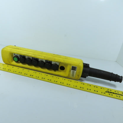 R&M Materials Handling PBXA08YY 8-Button Pendant Control Station Box Labeled