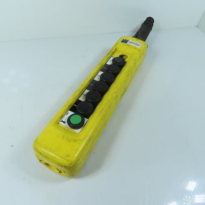 R&M Materials Handling PBXA08YY 8-Button Pendant Control Station Box Labeled