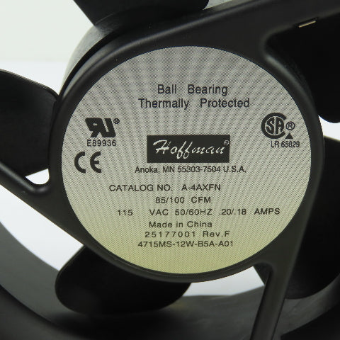 Hoffman A-4AXFN Cooling Fan 115VAC 1Ph 85/100 CFM