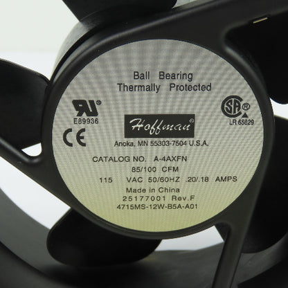 Hoffman A-4AXFN Cooling Fan 115VAC 1Ph 85/100 CFM
