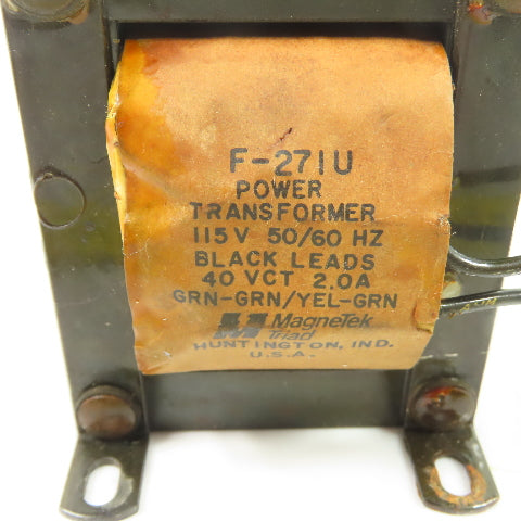 MagneTek Triad F-271U Power Transformer 115V Pri 40V C.T. 2.0A