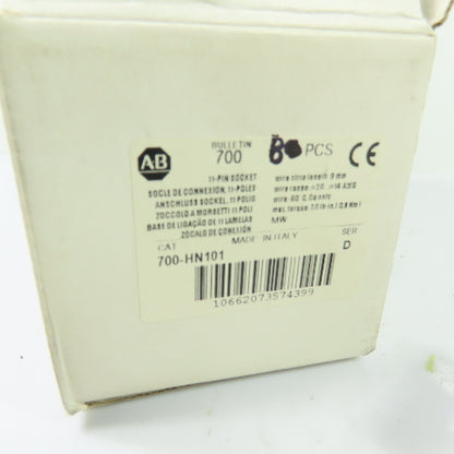 Allen-Bradley 700-HN101 11-Pin Relay Socket 10A 3000VAC 400VAC Series D Lot of 8