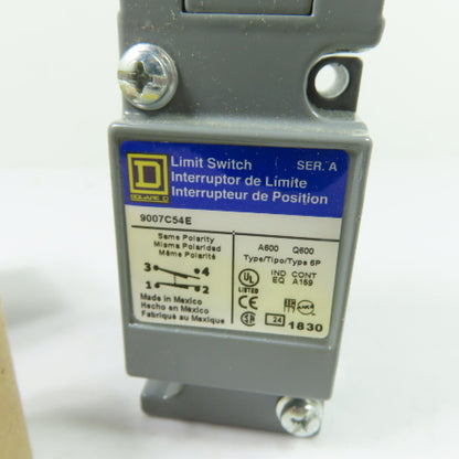 Square D 9007C54E Heavy Duty Limit Switch Plunger Type A600 Q600 NEMA 6P NEW