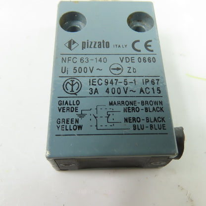 Pizzato NFC 63-140 Limit Switch Roller 500V 400VAC 3A IP67
