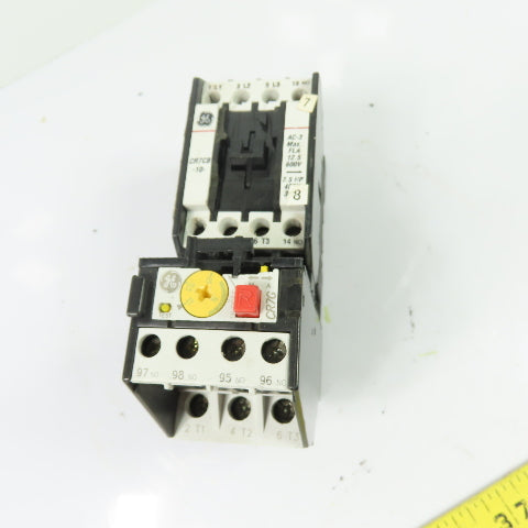 GE General Electric CR7CB IEC Contactor 600Vac W/ CR7G1WN Overload Relay 10-13A