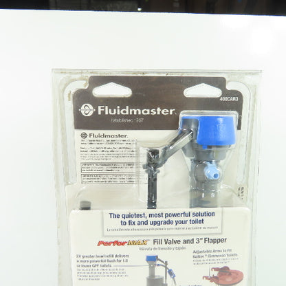 Fluidmaster 400CAR3 Universal PerforMAX Toilet Fill Valve and 3" Flapper Kit