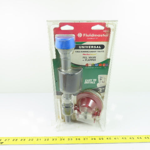 Fluidmaster 400CAR3 Universal PerforMAX Toilet Fill Valve and 3" Flapper Kit