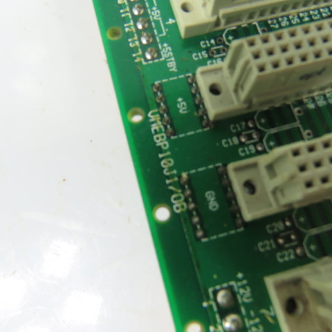 Dawn VME Products 05-1005970 VME Backplane Board 10-Slot UMEBP10J1/0B Rev C