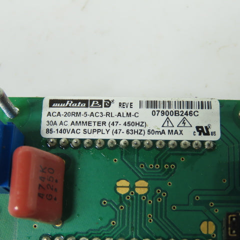 Murata 07900B246C ACA-20RM-5-AC3-RL-ALM-C Digital AC Ammeter 30A 85-140VAC