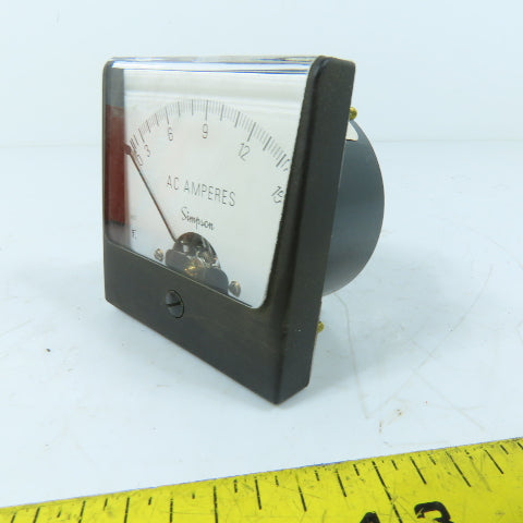 Simpson 02599 0-15ACA 918-2906 0-15ACA AC Amperes Panel Meter
