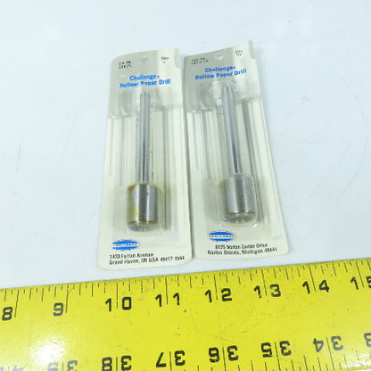 Challenge CD5-2-1/2 CD4-2-1/2 Hollow Paper Drills 1/4" & 5/16" Sizes Lot of 2