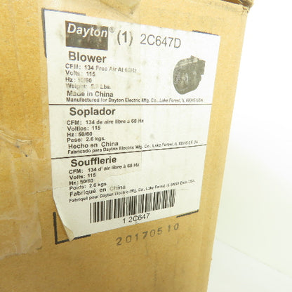 Dayton 2C647D PSC Blower 1/70HP 115V 1Ph 134CFM